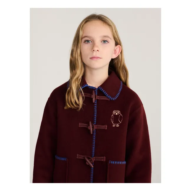 Manteau Hibou Laine | Bordeaux
