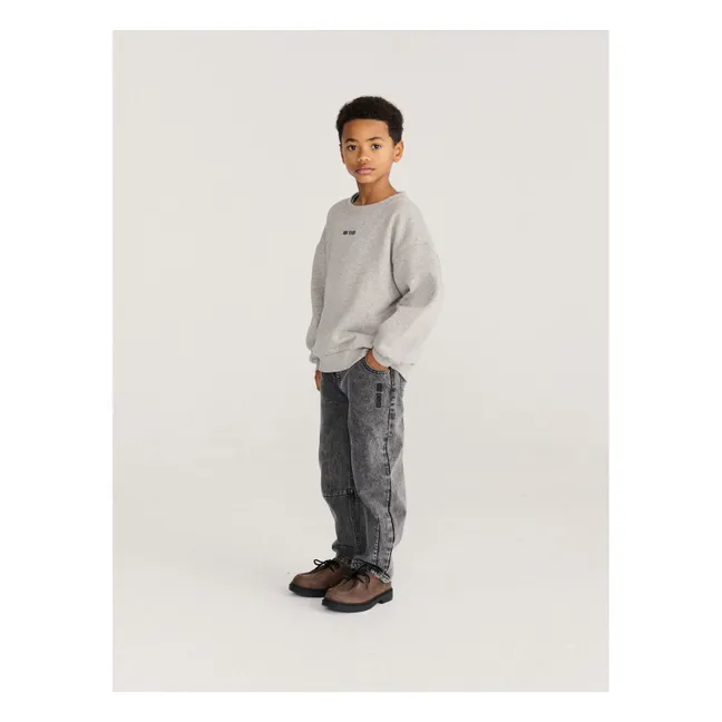 Sweat Champignons Coton Bio | Gris chiné