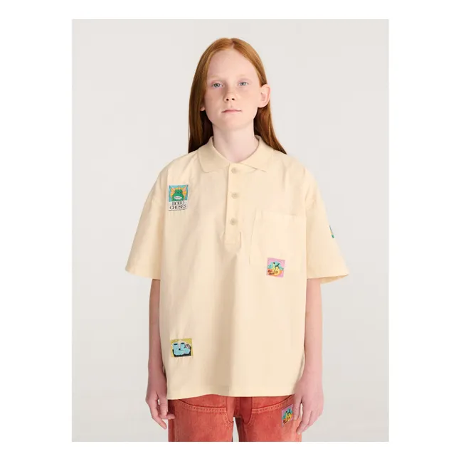 Organic cotton polo shirt | Ecru