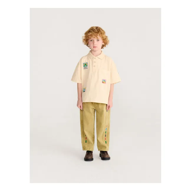 Organic cotton polo shirt | Ecru