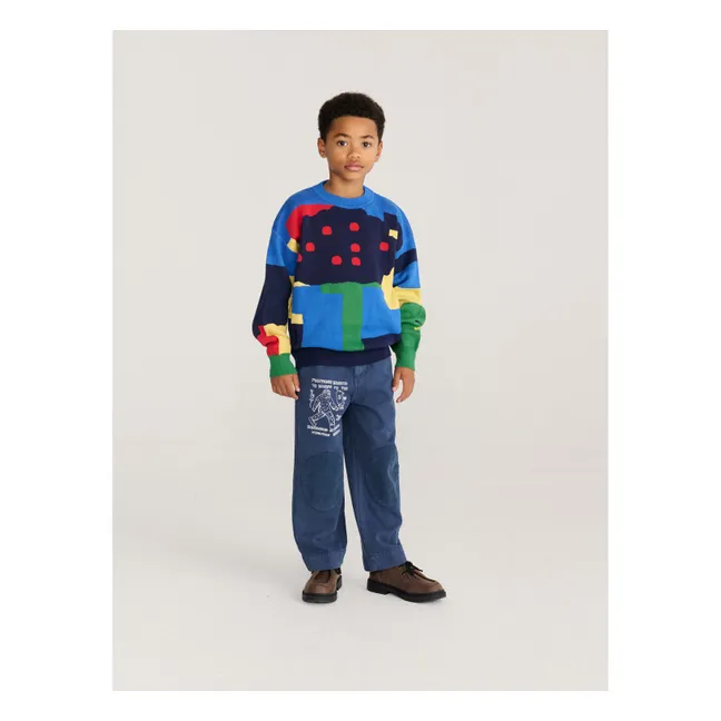 Pull Camouflage Coton Bio | Bleu