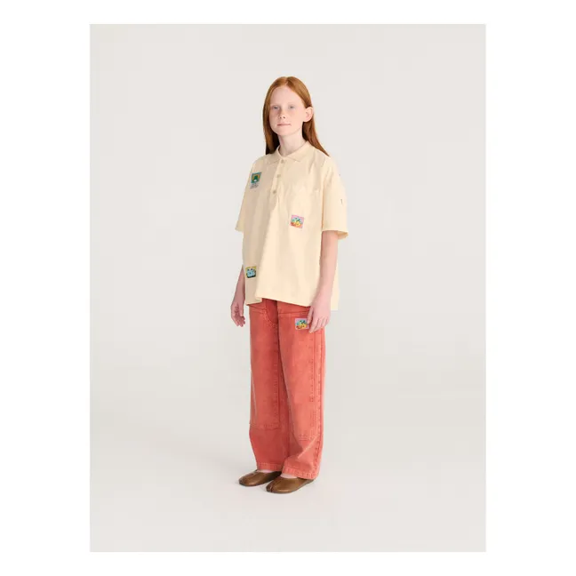 Organic cotton polo shirt | Ecru