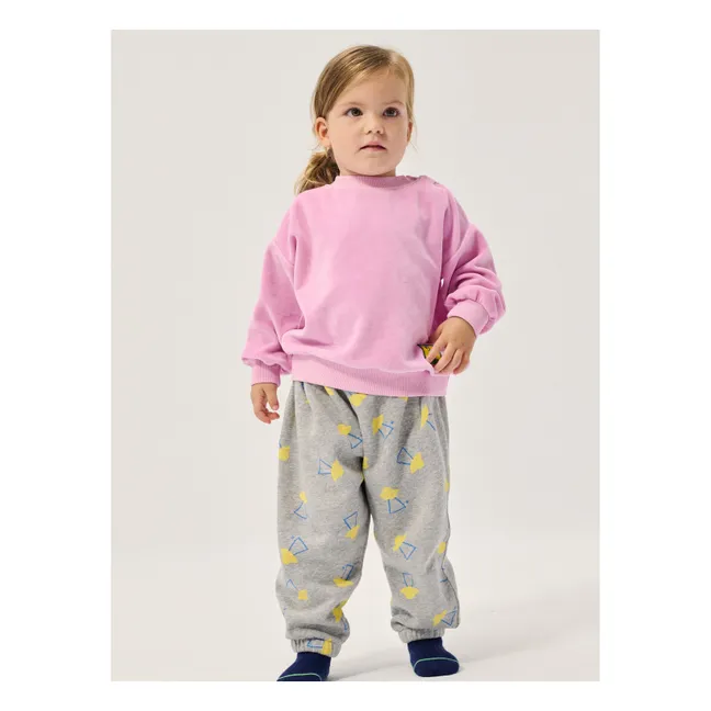 Jogger Soucoupes Coton Bio Bébé | Gris chiné