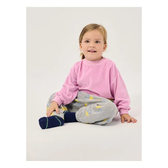 Jogger Soucoupes Coton Bio Bébé | Gris chiné