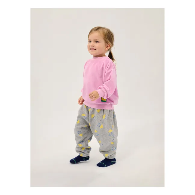 Jogger Soucoupes Coton Bio Bébé | Gris chiné