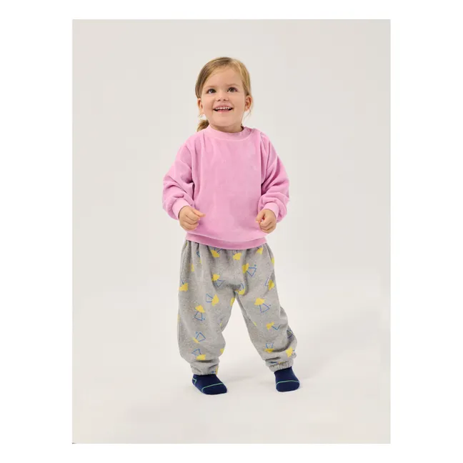 Jogger Soucoupes Coton Bio Bébé | Gris chiné