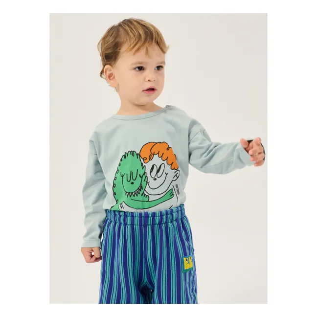 T-shirt Monstre Coton Bio Bébé | Bleu ciel