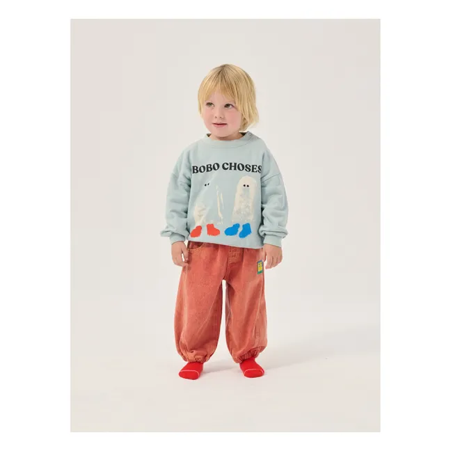 Sweat Fantômes Bobo Choses Coton Bio Bébé | Bleu ciel