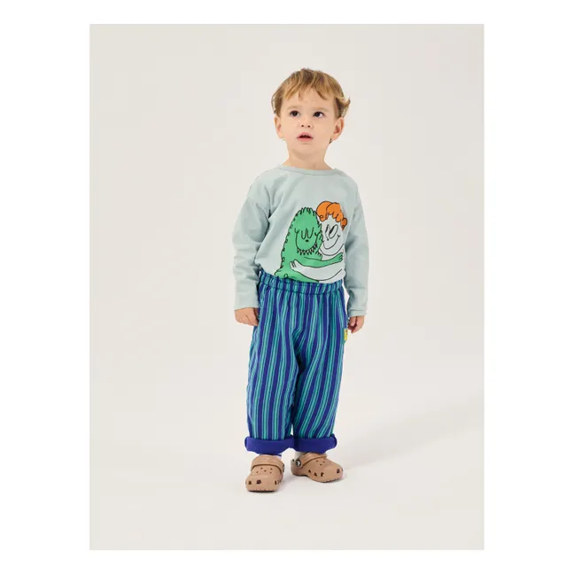 T-shirt Monstre Coton Bio Bébé | Bleu ciel