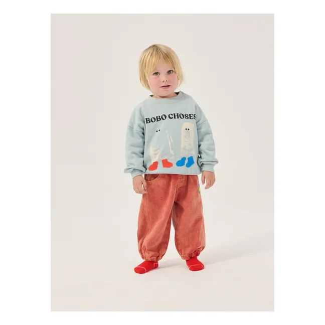 Sweat Fantômes Bobo Choses Coton Bio Bébé | Bleu ciel