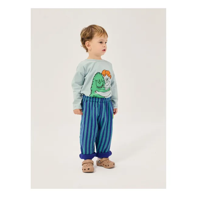 T-shirt Monstre Coton Bio Bébé | Bleu ciel