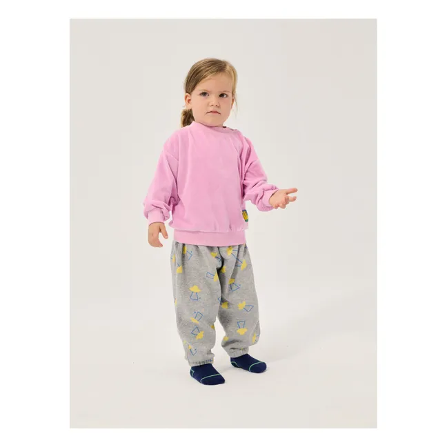 Jogger Soucoupes Coton Bio Bébé | Gris chiné