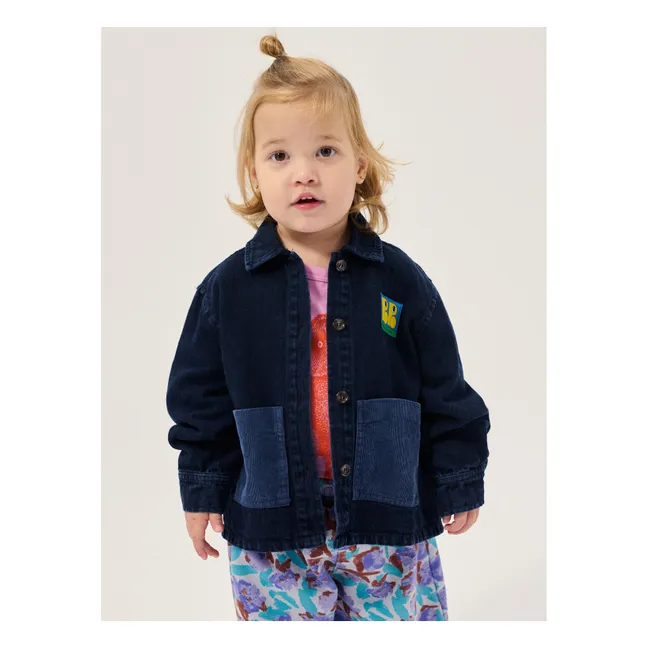 Chemise Denim Coton Recyclé Bébé | Bleu foncé