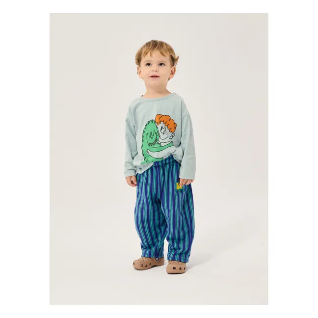 T-shirt Monstre Coton Bio Bébé | Bleu ciel