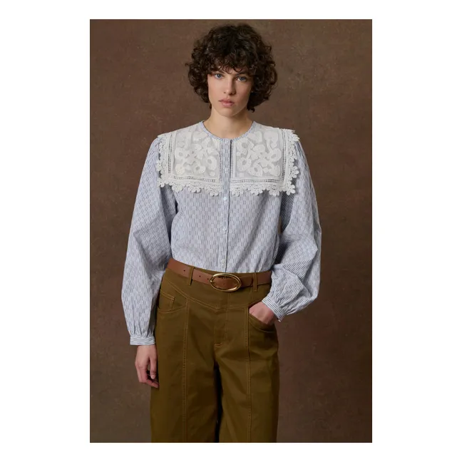 Blouse Rayures Kitalle Coton | Crème