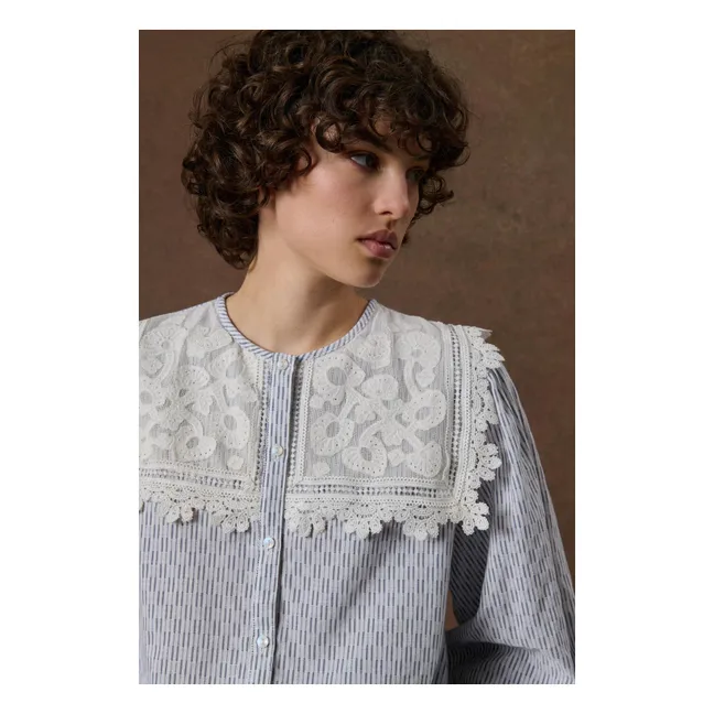 Blouse Rayures Kitalle Coton | Crème