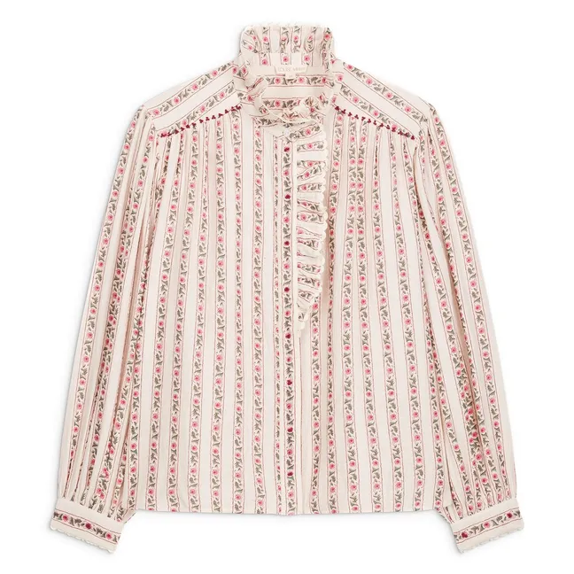 Blouse Rayures Cora Coton Bio | Crème