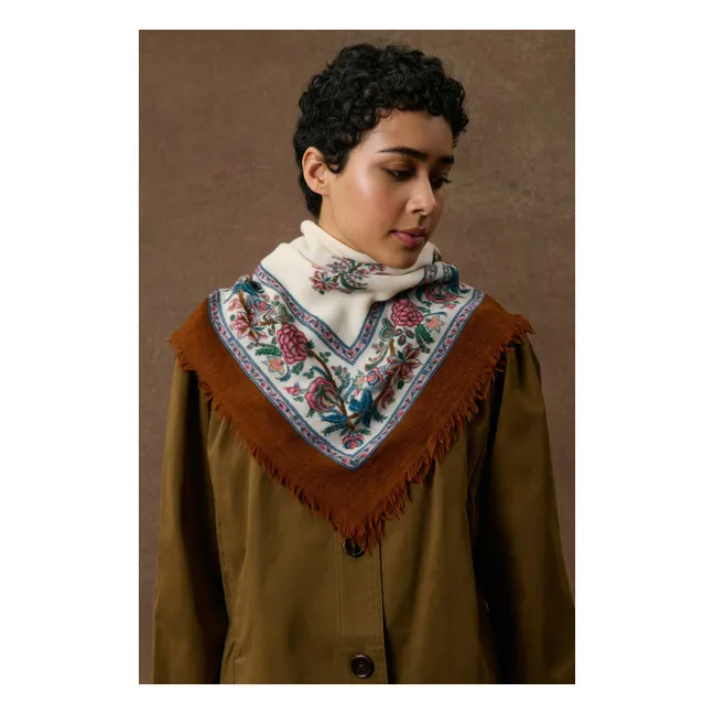 Foulard Mekness Laine | Crème