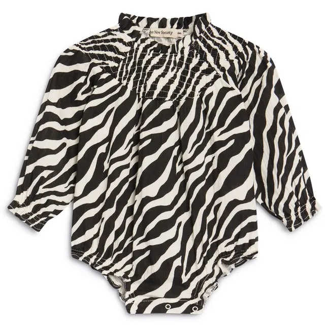 Zephyr Zebra Bodysuit | Black