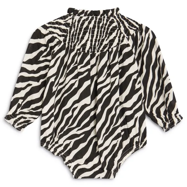 Zephyr Zebra Bodysuit | Black