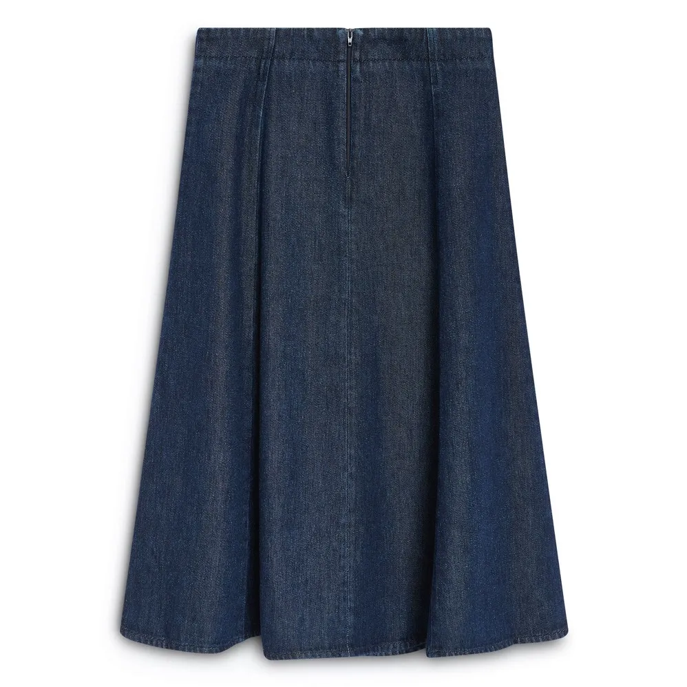 Jupe Denim | Bleu marine- Image produit n°2
