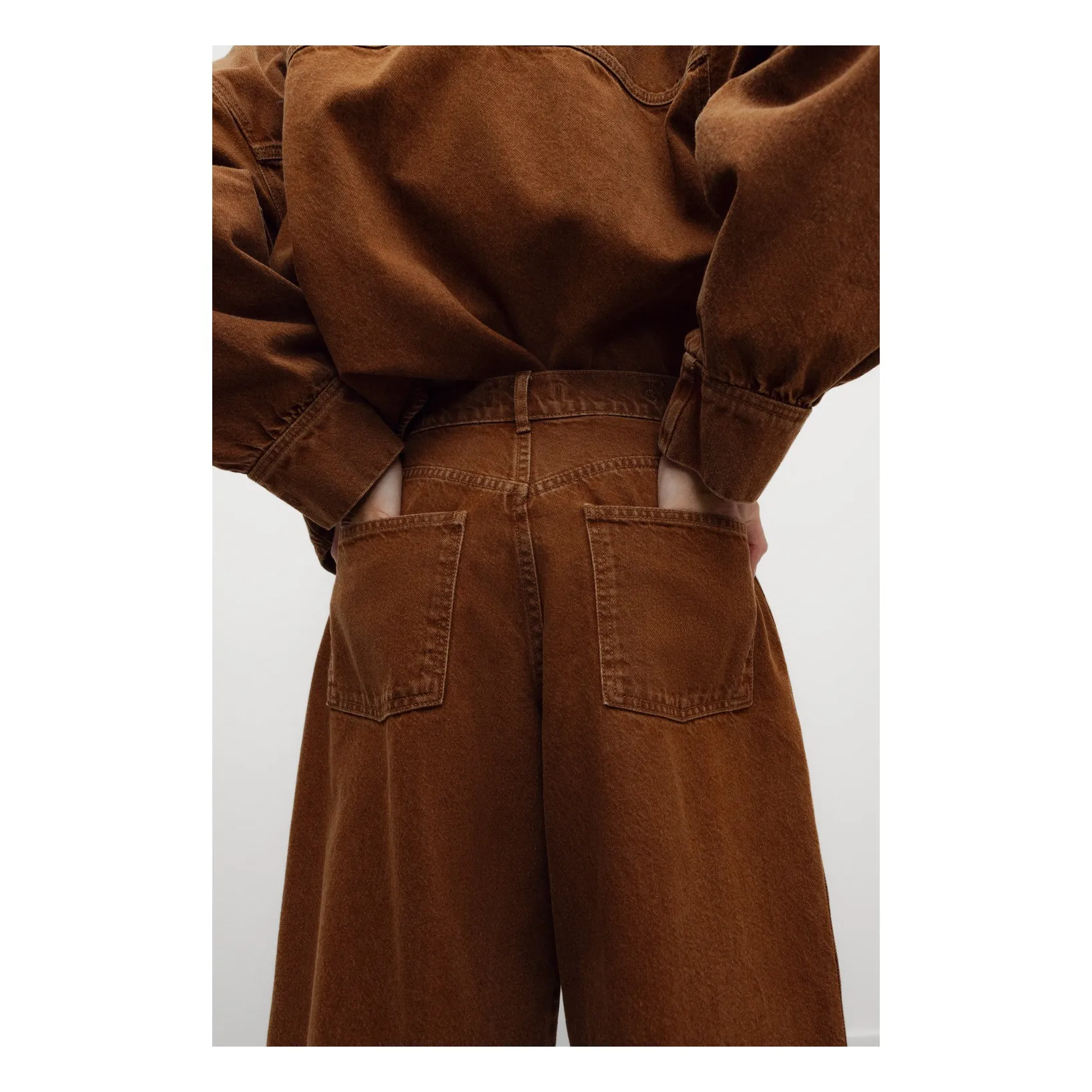 Pantalon Denim Coton | Hazelnut- Image produit n°2