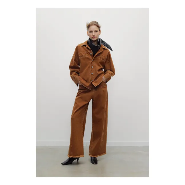 Pantalon Denim Coton | Hazelnut