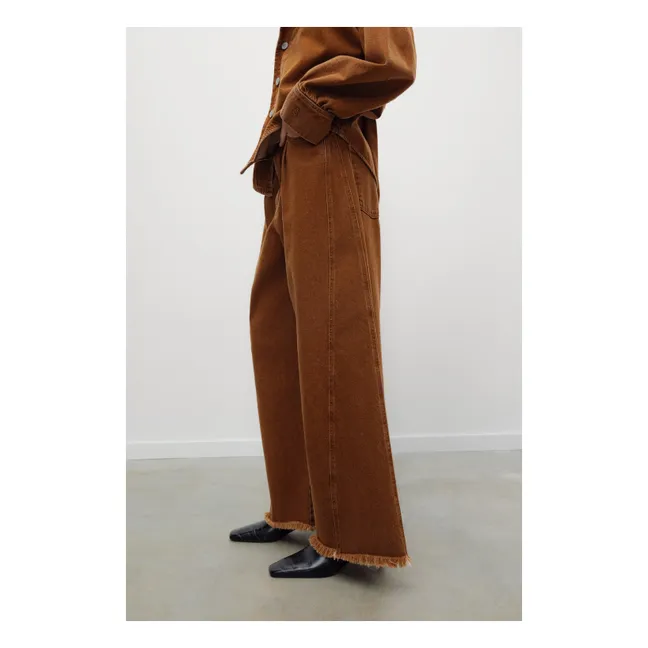 Pantalon Denim Coton | Hazelnut