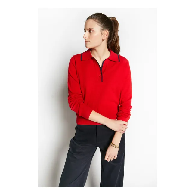 Pull Col Polo Winner | Rouge