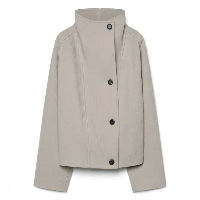 Veste Caban Laine | Ivoire
