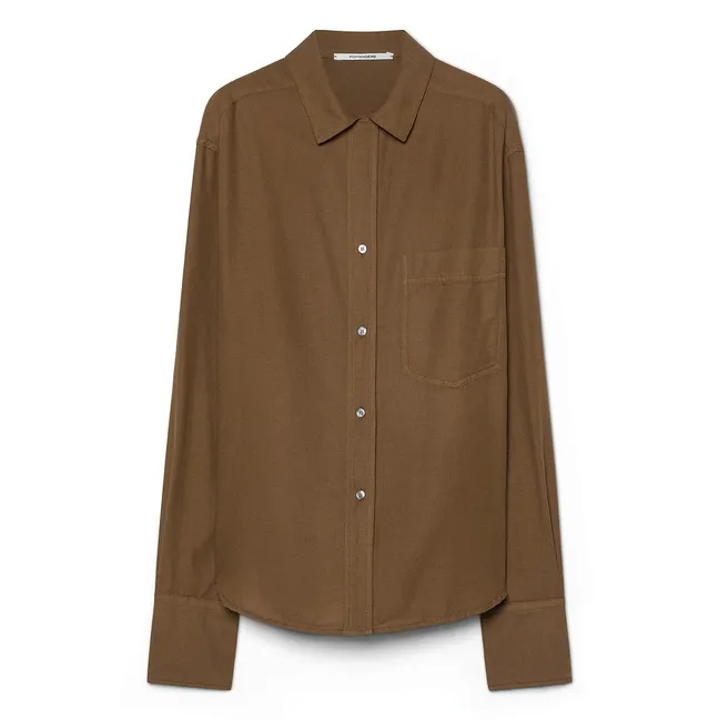Chemise Coton et Laine | Marron