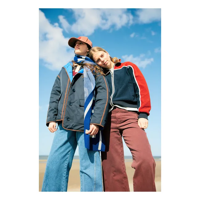 Veste Zippée Waffle | Bleu marine