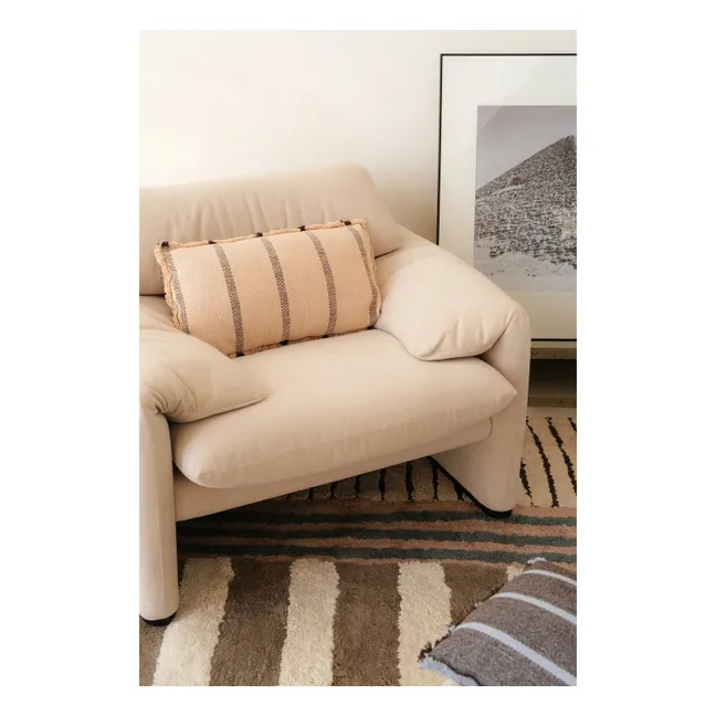 Lines Rectangular Cushion | Beige