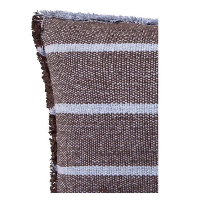 Lines Rectangular Cushion | Light blue