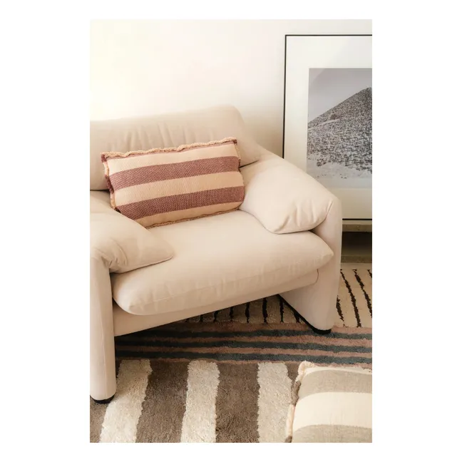Coussin Rectangulaire Lines | Bordeaux