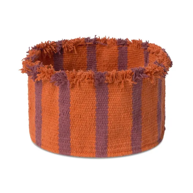 Striped basket | Orange