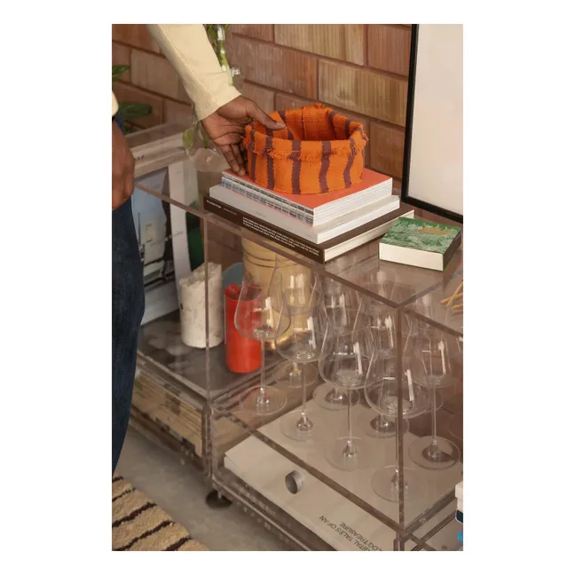 Corbeille Rayée | Orange