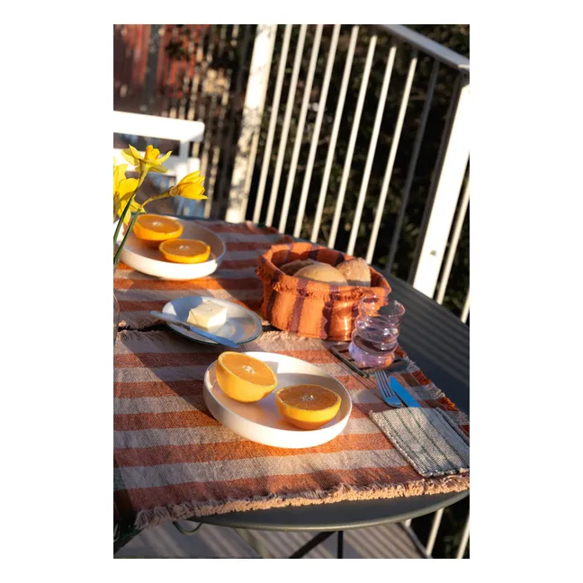 Striped basket | Orange