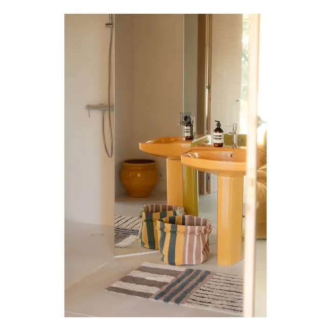 Striped Storage Basket | Yellow