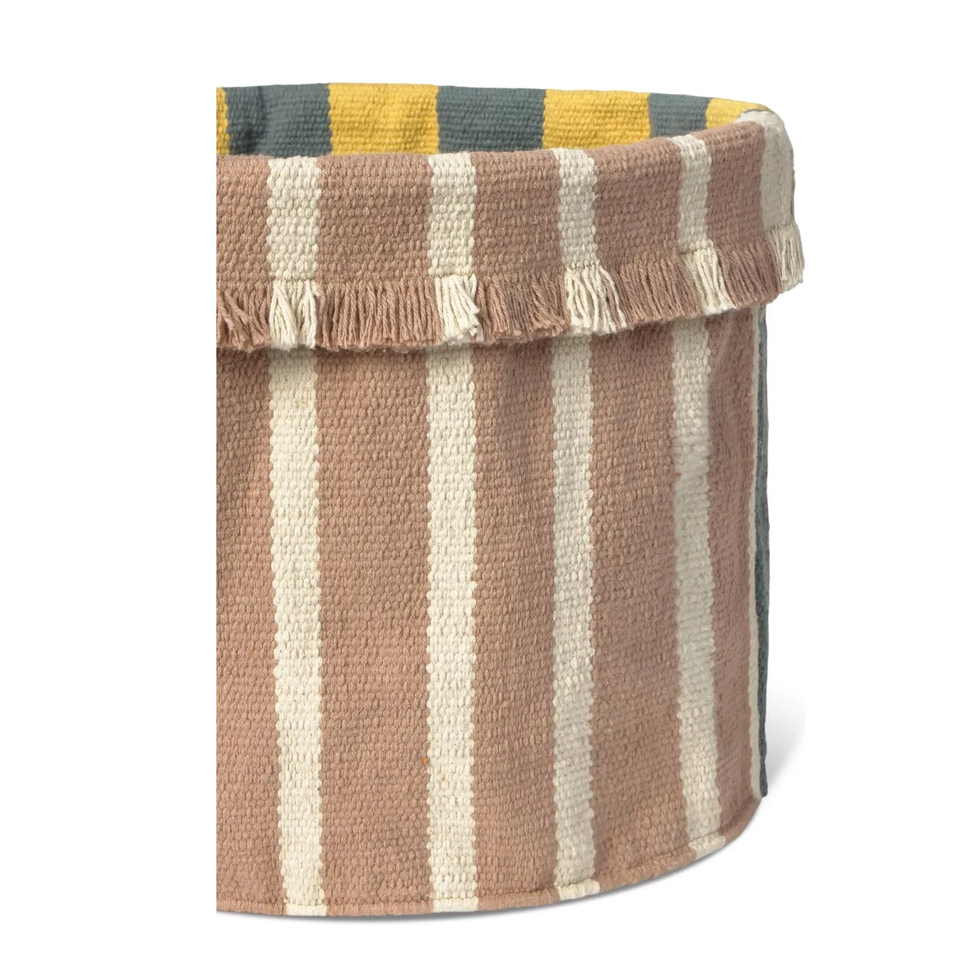 Panier de Rangement Rayé | Jaune- Image produit n°2