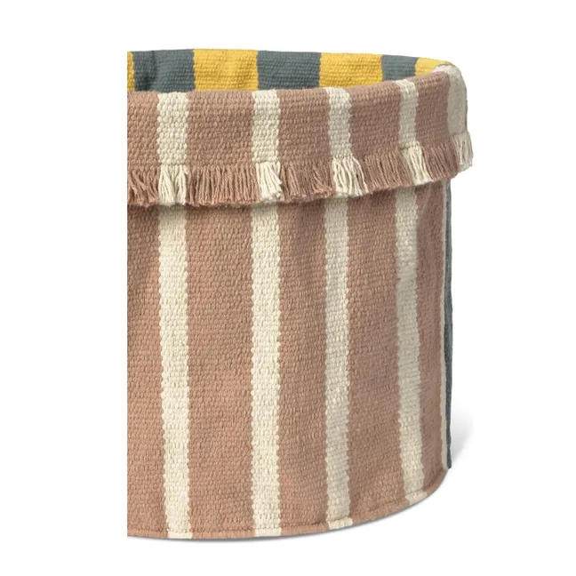 Striped Storage Basket | Yellow