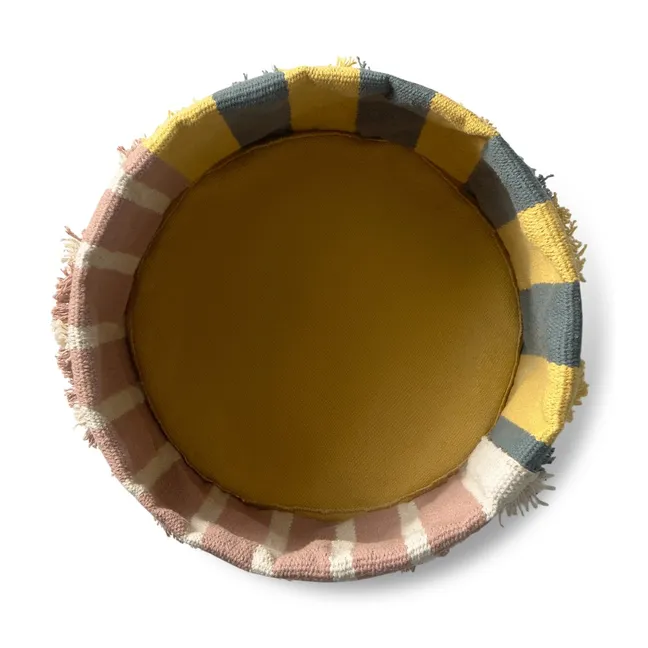 Panier de Rangement Rayé | Jaune