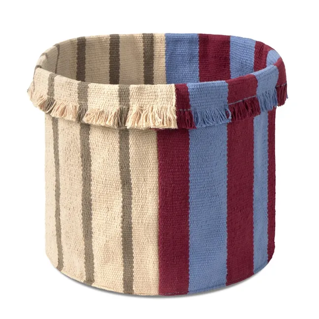 Striped Storage Basket | Blue
