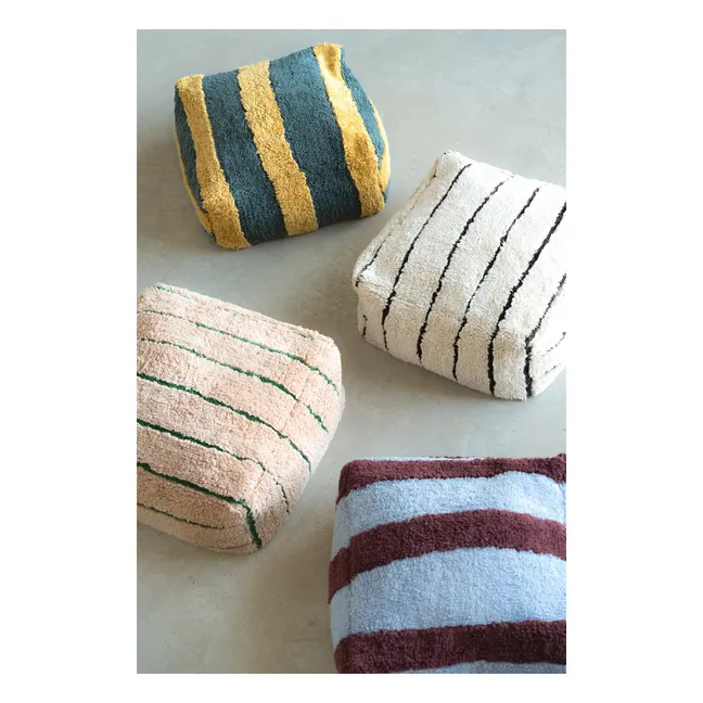 Pouf Lines | Rose pêche
