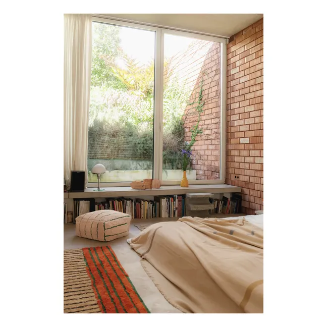 Pouf Lines | Rose pêche