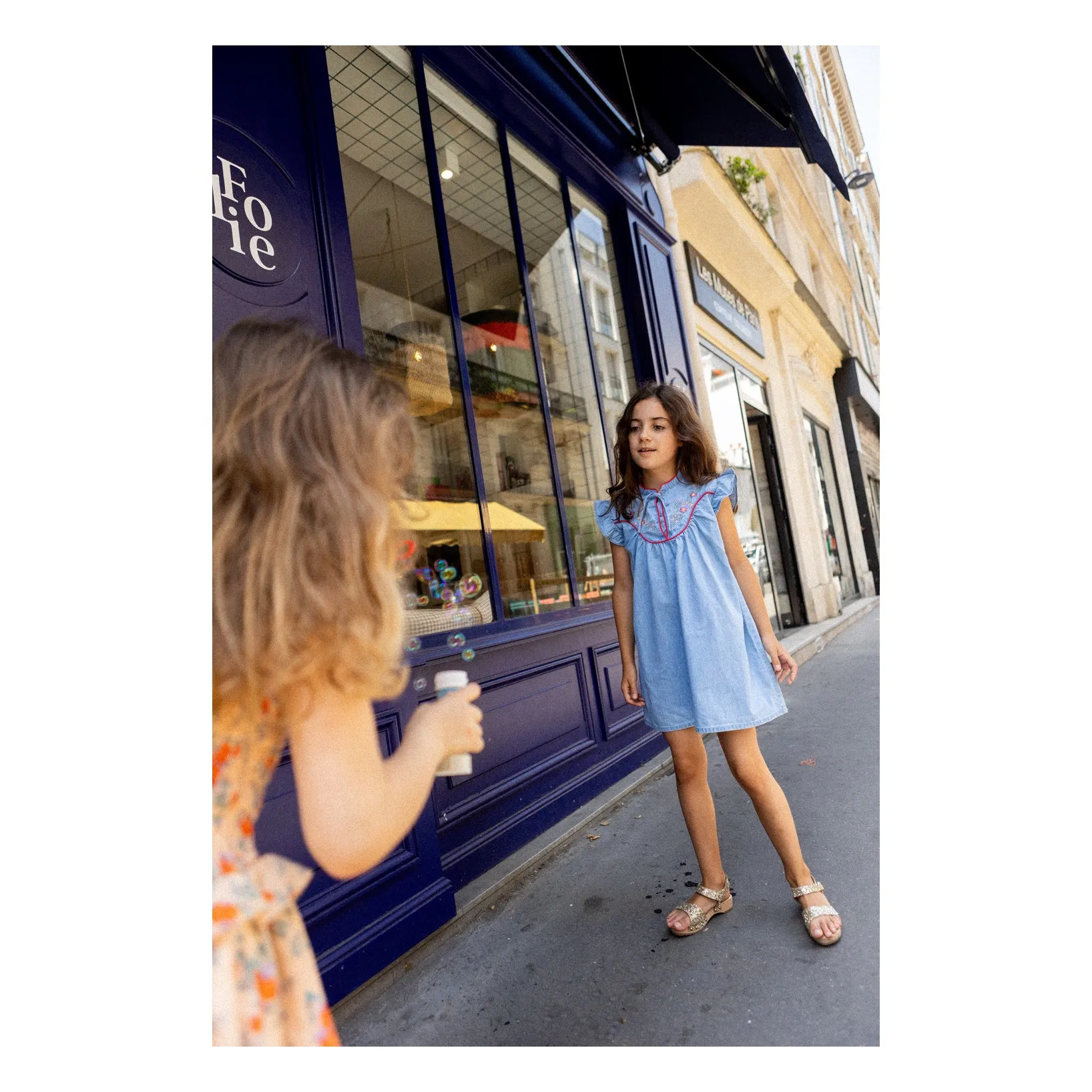Robe Calamity Denim | Bleu Clair- Image produit n°1