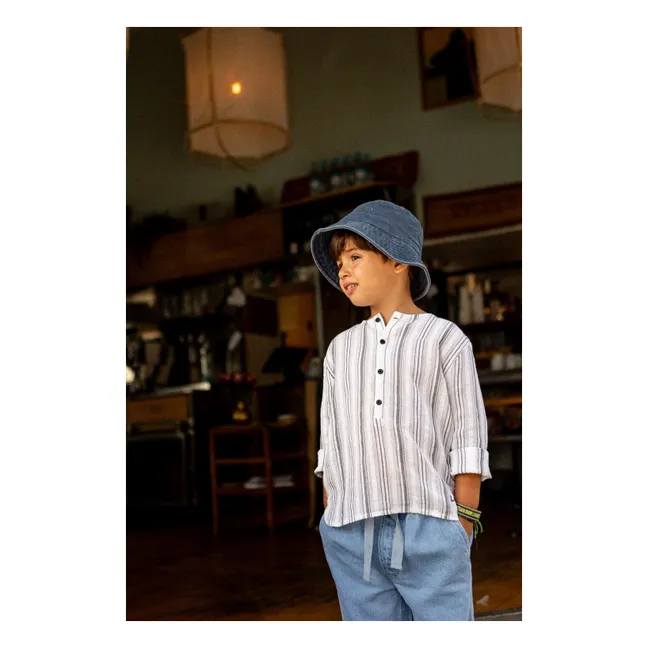 Kurta Oncle Carreaux | Bleu
