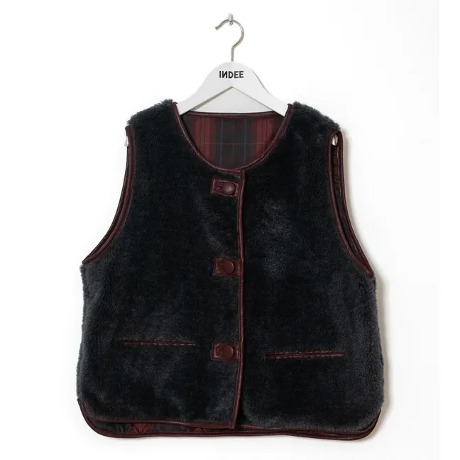 Waregem Reversible Faux Fur Vest  | Brown