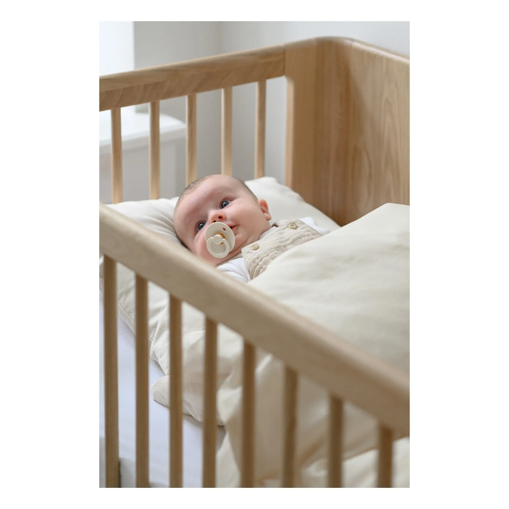Drap-housse en coton bio | Ecru- Image produit n°1
