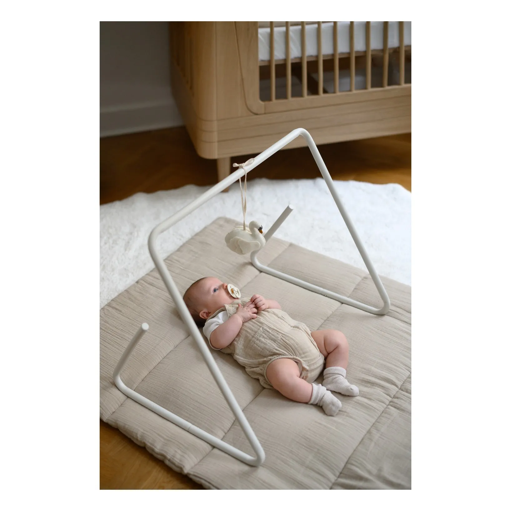 Tapis d'éveil en gaze de coton bio | Latte- Image produit n°1